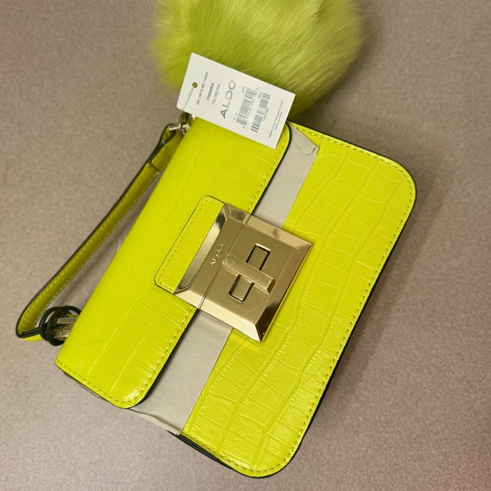 Neon green purse